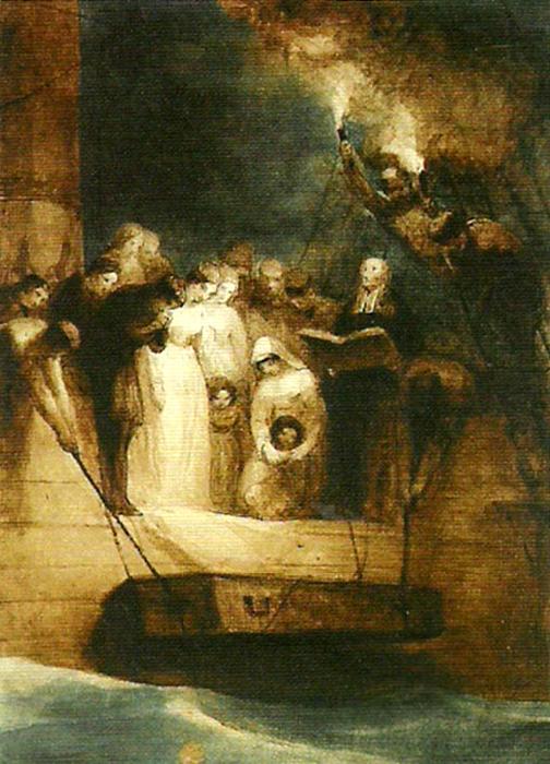 george jones the burial at sea of sir david wilkie china oil painting image